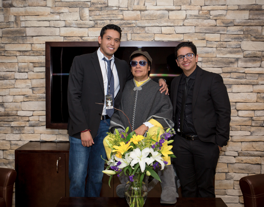 Jean Gabriel Aguilera with his father Juan Gabriel and his brother Ivan Aguilera